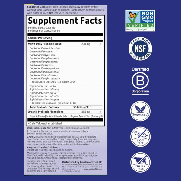 Garden of Life Dr. Formulated Probiotics for Men - Image 3