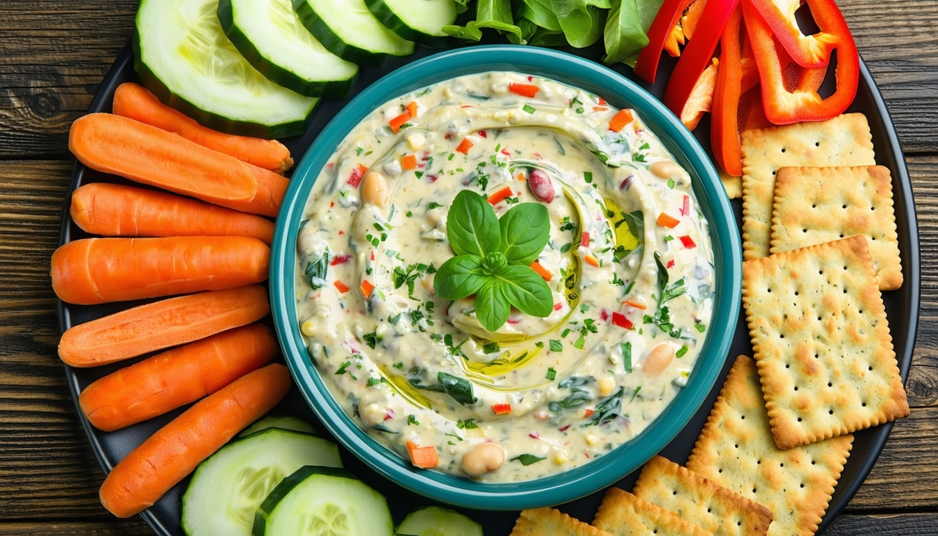 artichoke spinach and white bean dip