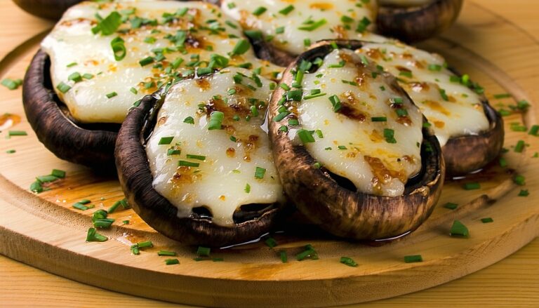 marinated portobello mushrooms with provolone