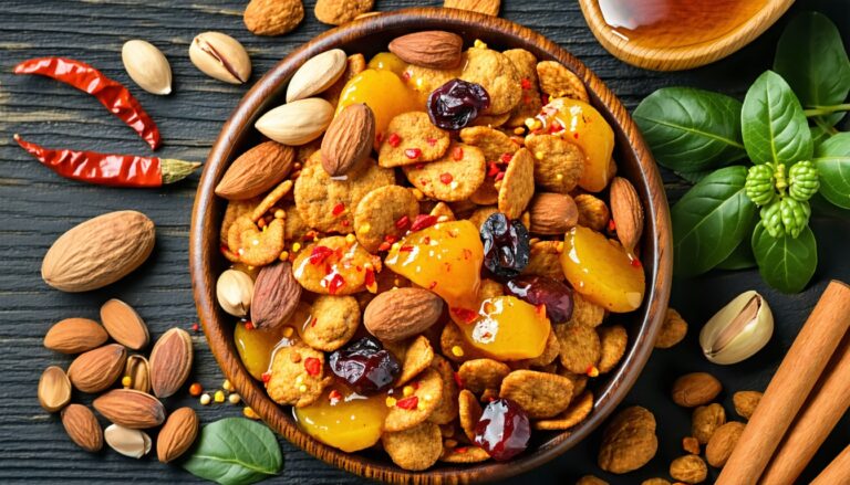 sweet and spicy snack mix