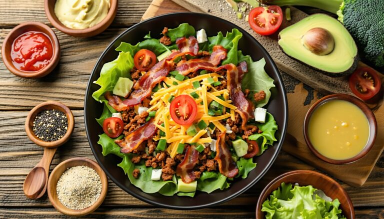 keto bacon cheeseburger bowls