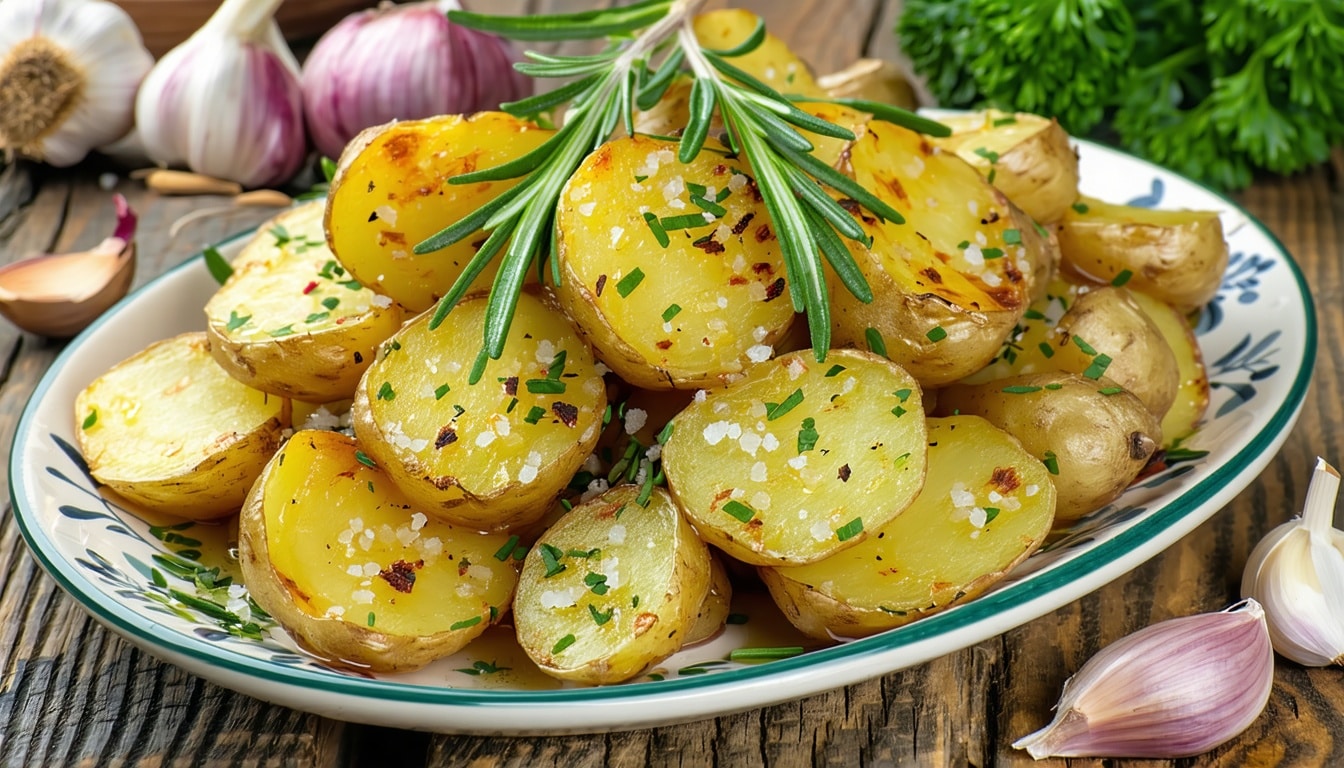 roasted potatoes with garlic and herbs