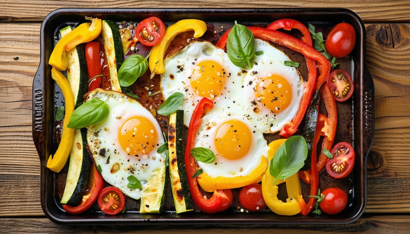 sheet pan eggs & veggies