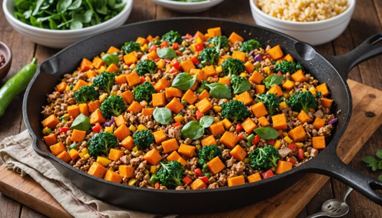 ground turkey sweet potato skillet