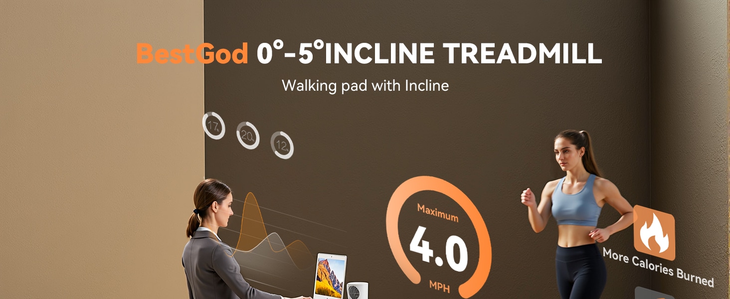 BestGod Folding Walking Pad Treadmill