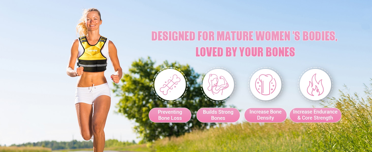 UOPON Adjustable Weighted Vest for Women (6-12 lbs)