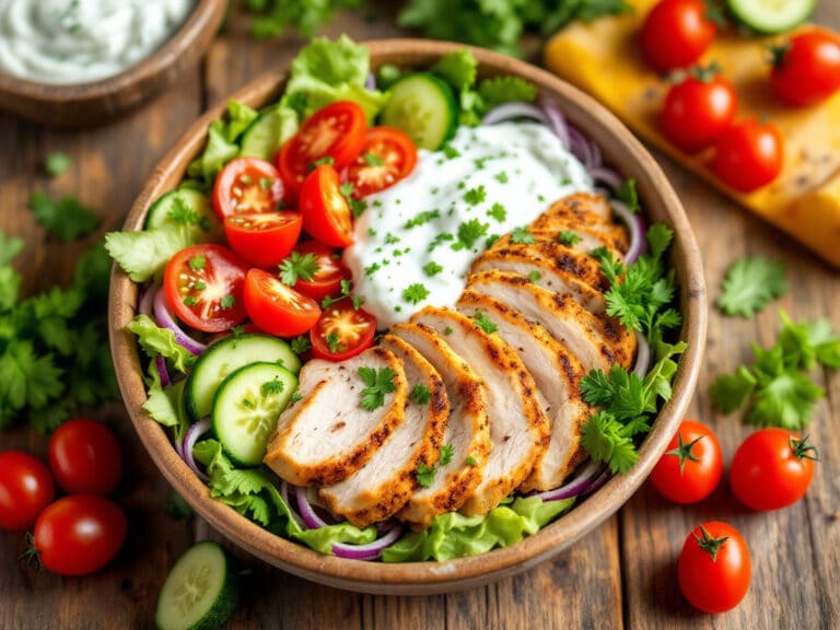 low-carb turkey gyro bowls