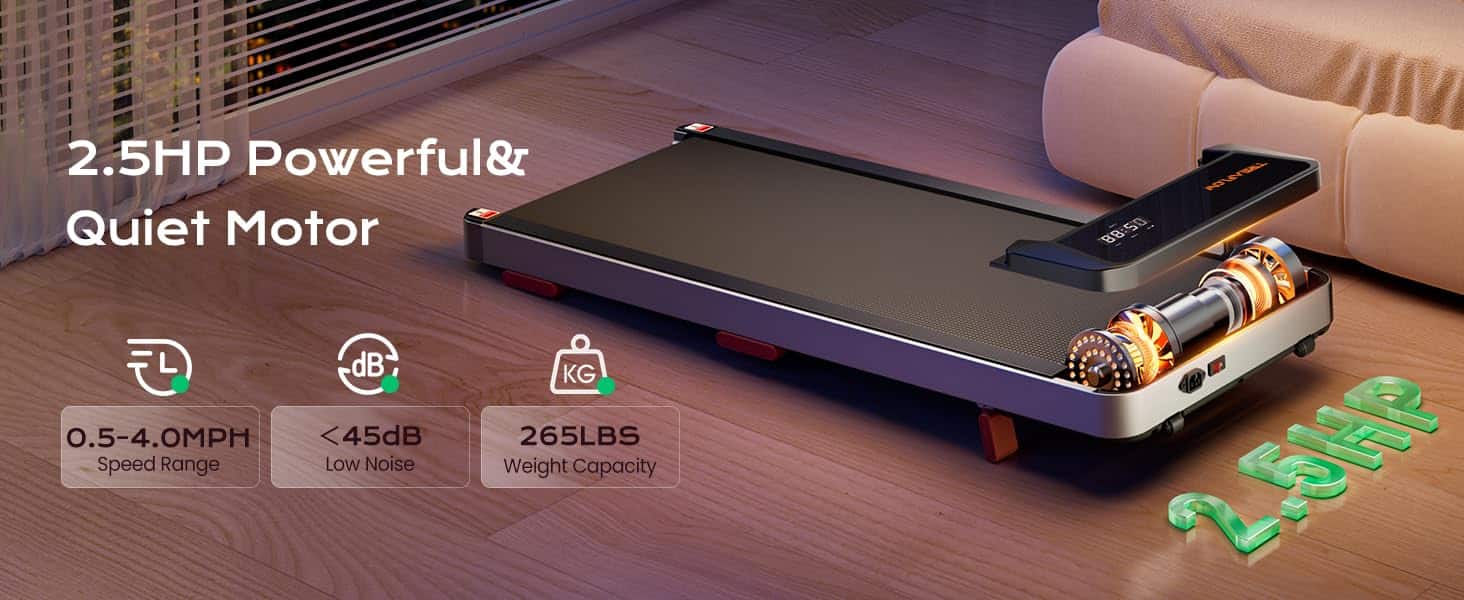 TREAFLOW Walking Pad Treadmill with Incline