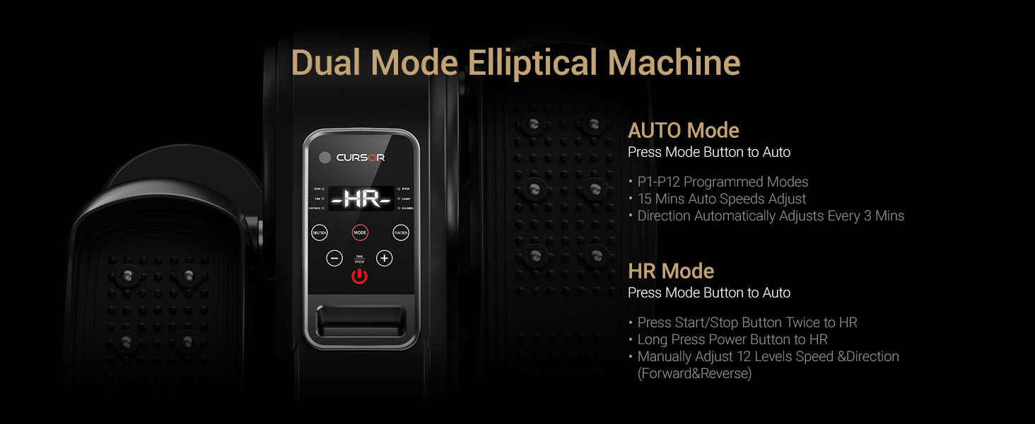 CURSOR FITNESS Under Desk Elliptical Machine – Model C5