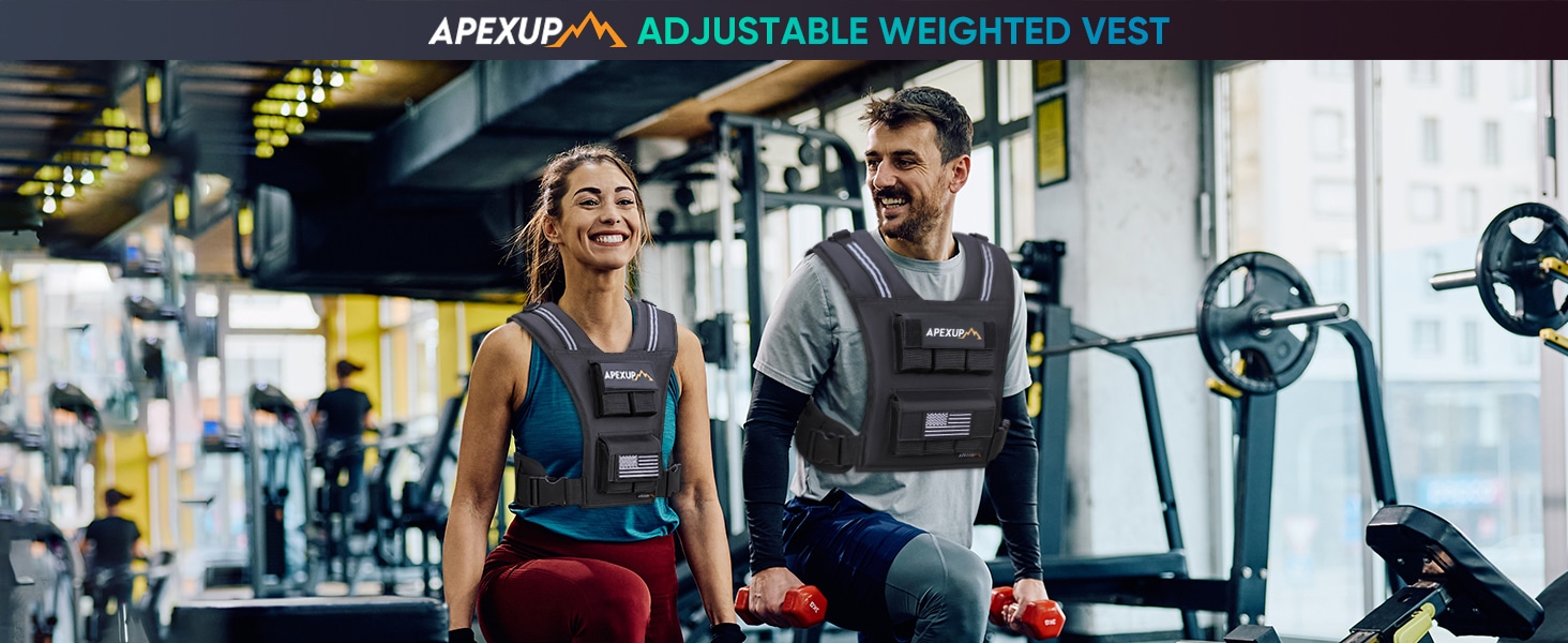 APEXUP Adjustable Weighted Vest (20lbs / 30lbs / 40lbs)