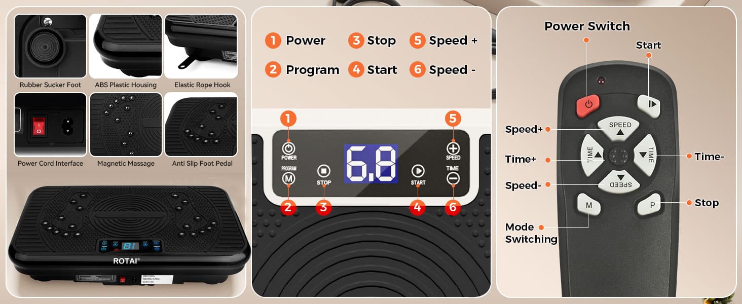 ROTAI Vibration Plate Exercise Machine