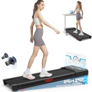 TRAILVIBER Walking Pad Treadmill with 12% 9-Level Auto Incline