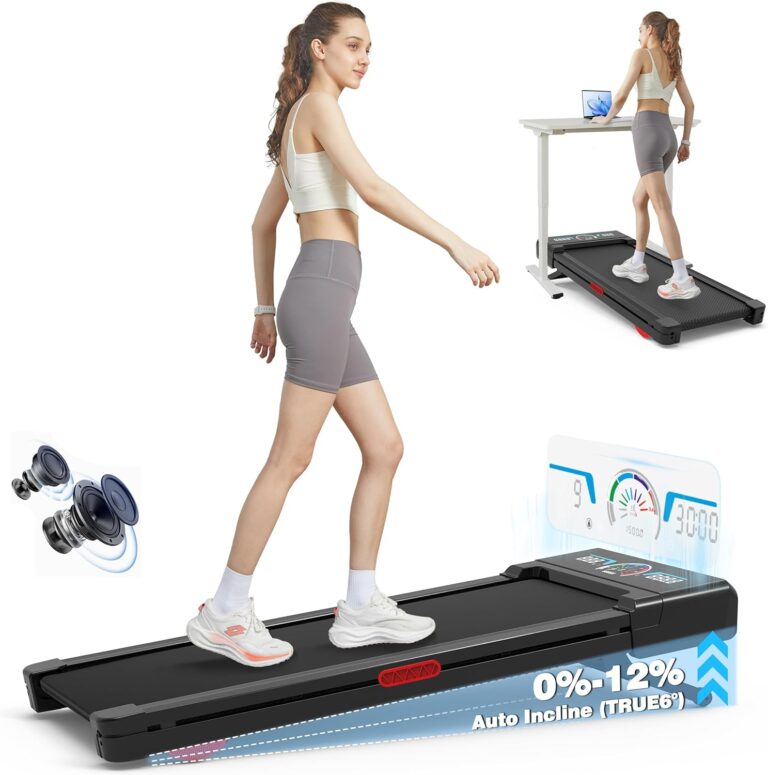 TRAILVIBER Walking Pad Treadmill with 12% 9-Level Auto Incline