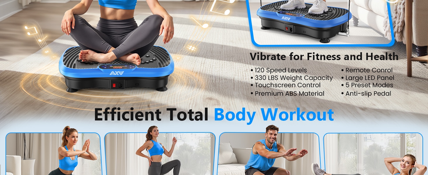 AXV Vibration Plate Fitness Platform Exercise Machine