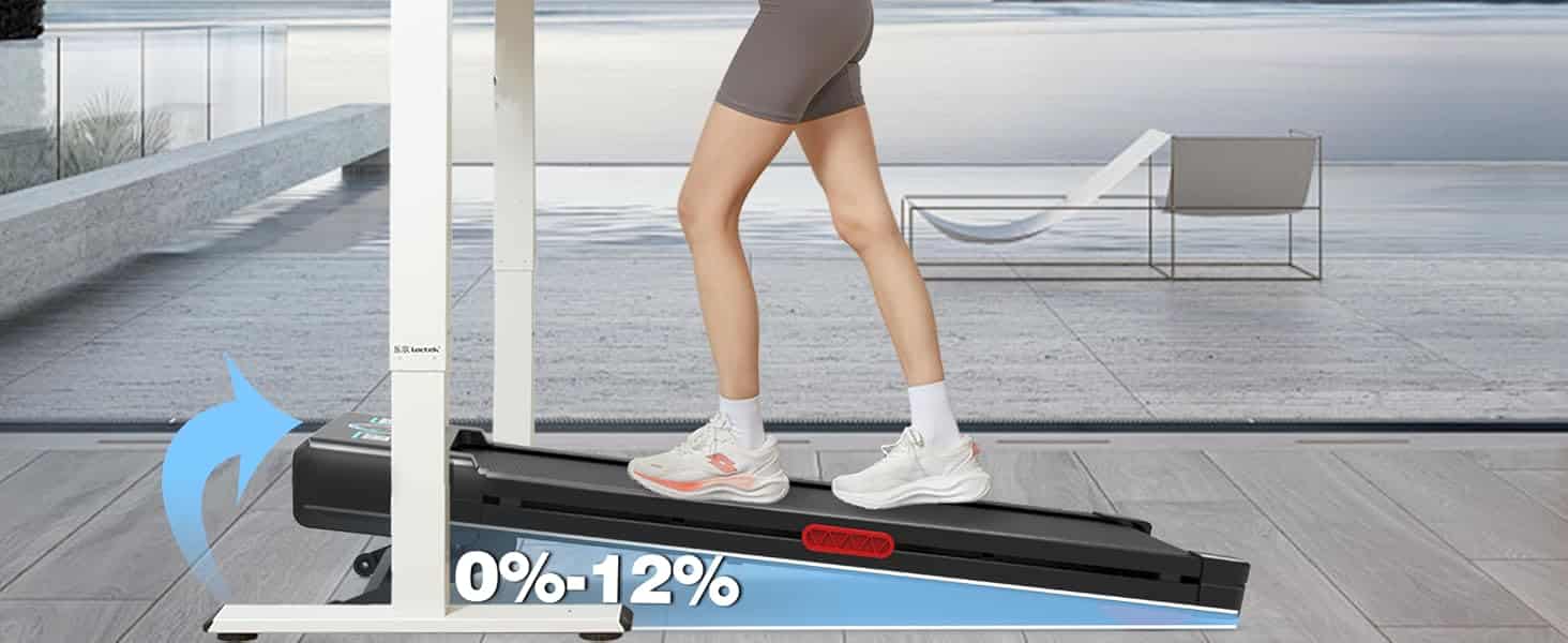 TRAILVIBER Walking Pad Treadmill with 12% 9-Level Auto Incline