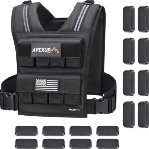 APEXUP Adjustable Weighted Vest (20lbs / 30lbs / 40lbs)
