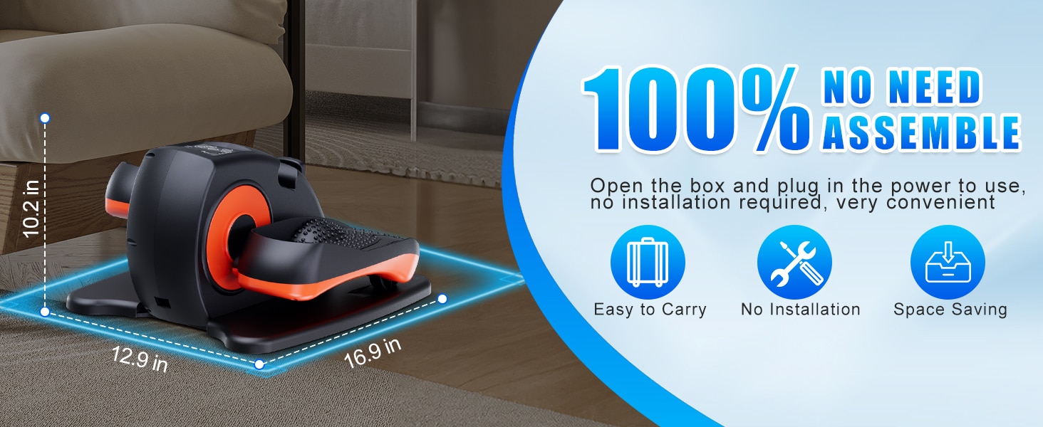 Putnen Electric Under Desk Elliptical Exerciser