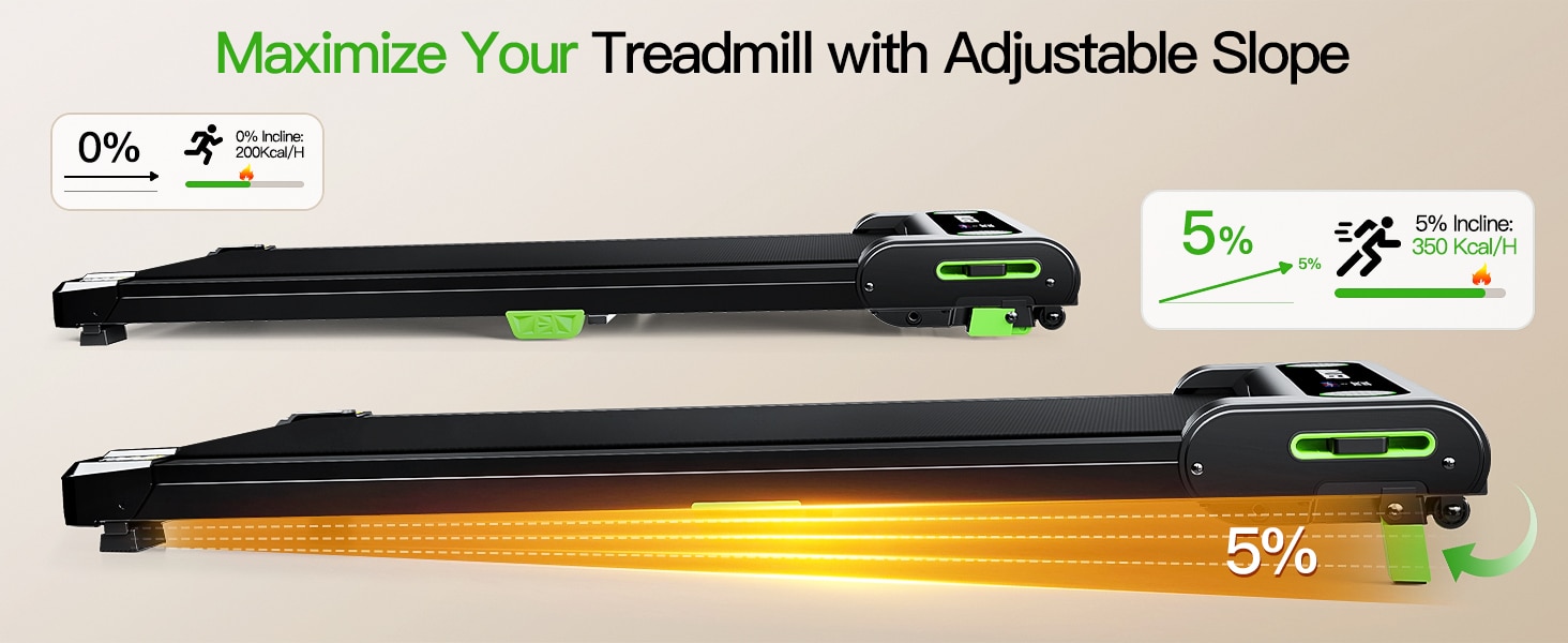 AKLUER Walking Pad Treadmill with Incline – 2.5HP Under Desk Treadmill with LED Display & Remote