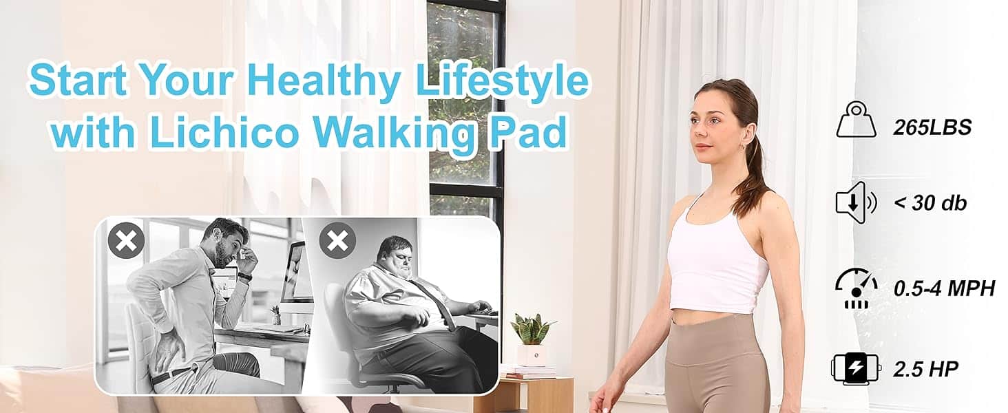Lichico Walking Pad Under Desk Treadmill