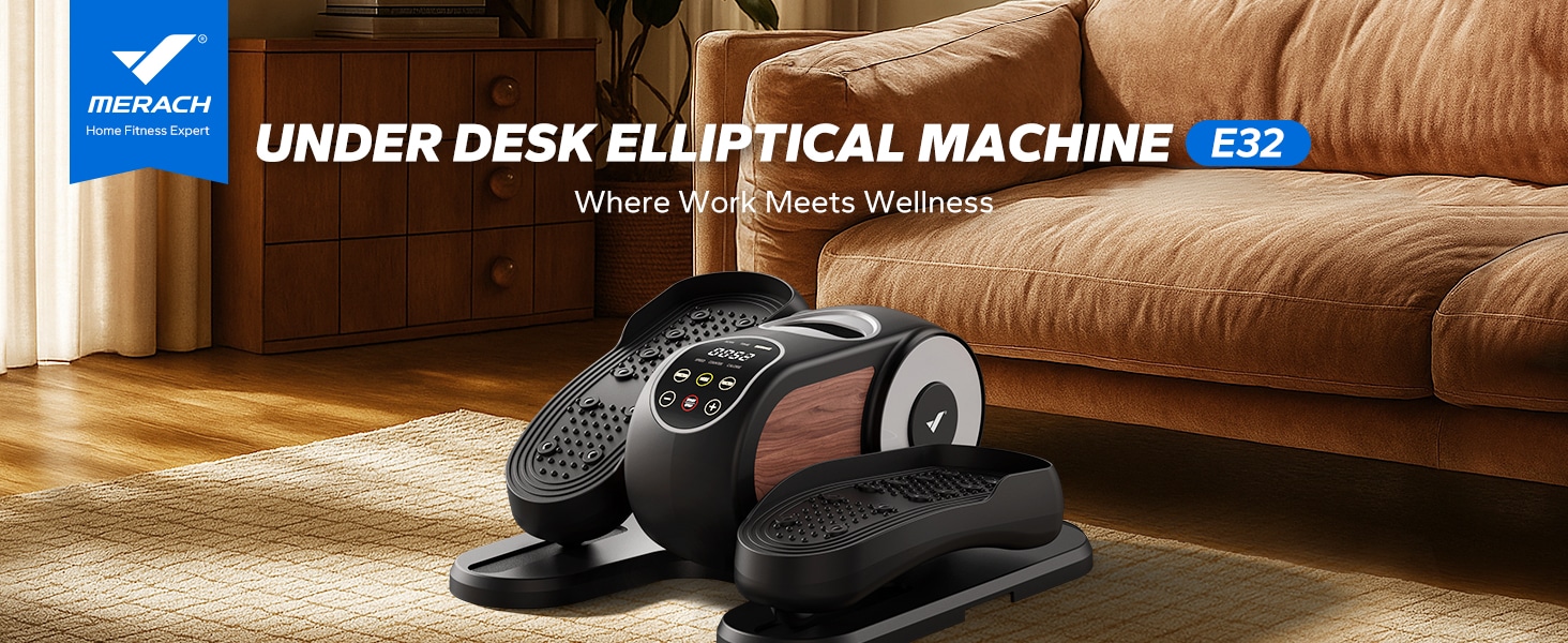 MERACH Under Desk Elliptical Machine
