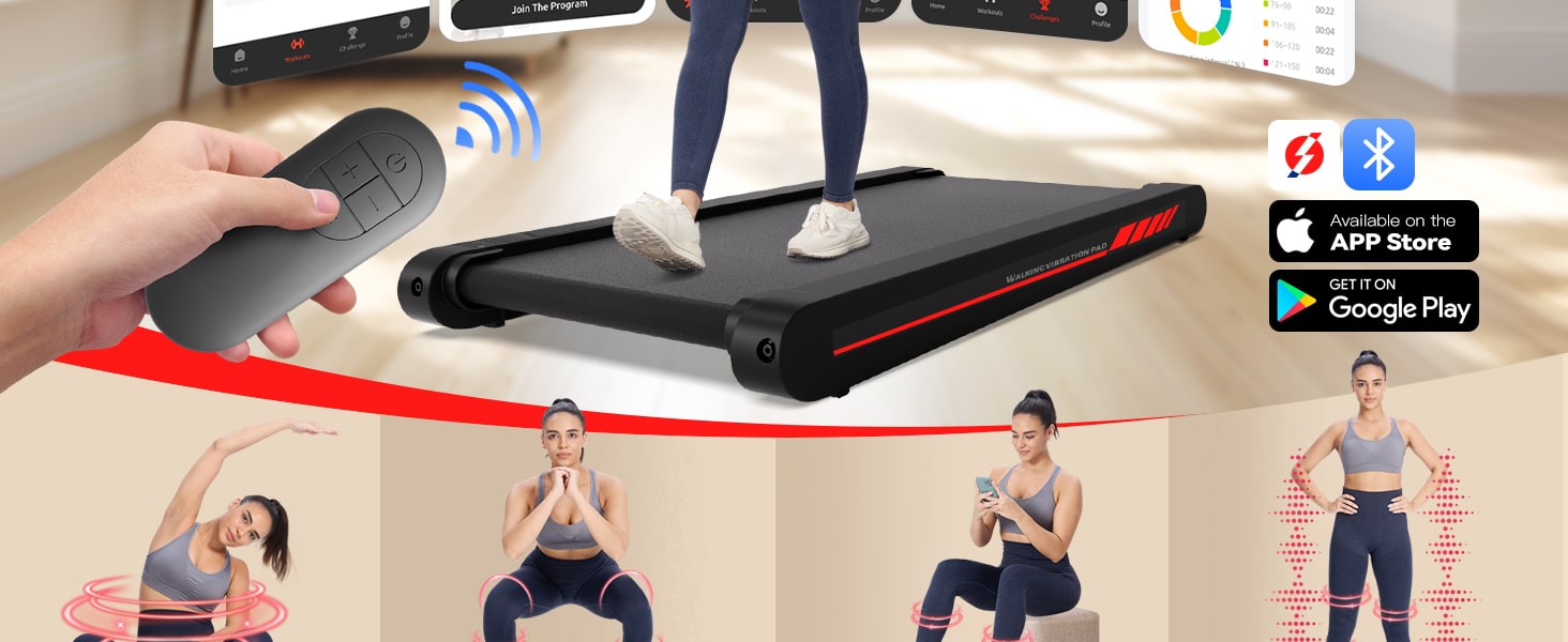 Sperax 3-in-1 Walking Pad Treadmill with Vibration Control