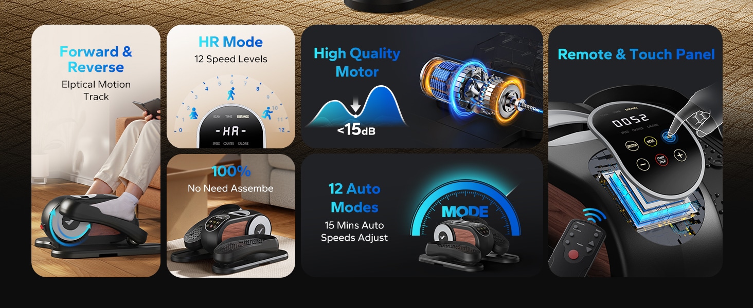 MERACH Under Desk Elliptical Machine