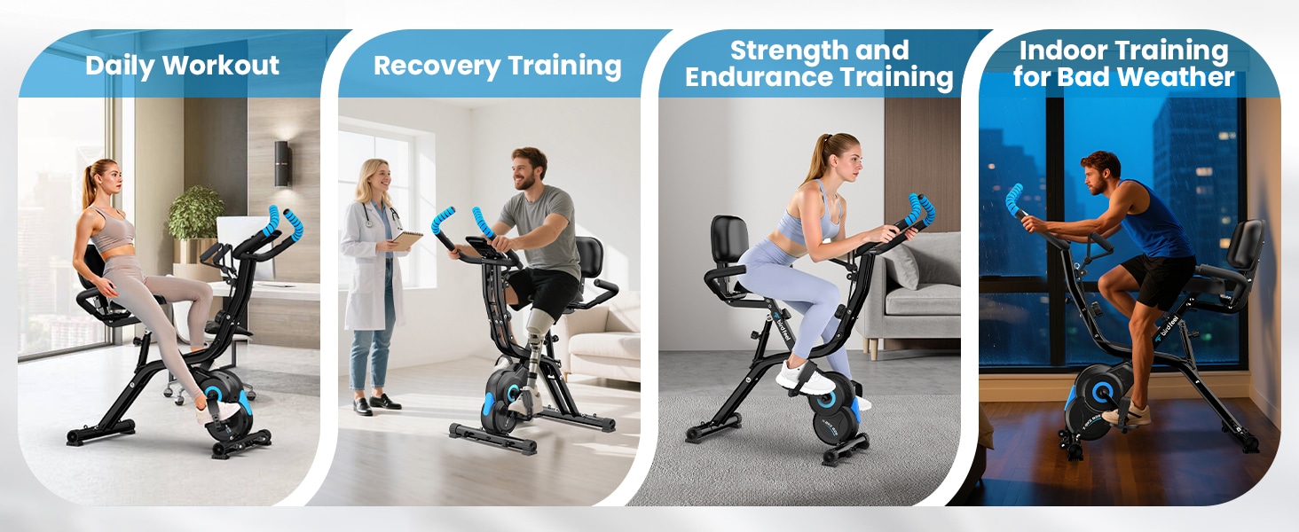 Birdfeel Foldable Multifunctional Stationary Exercise Bike