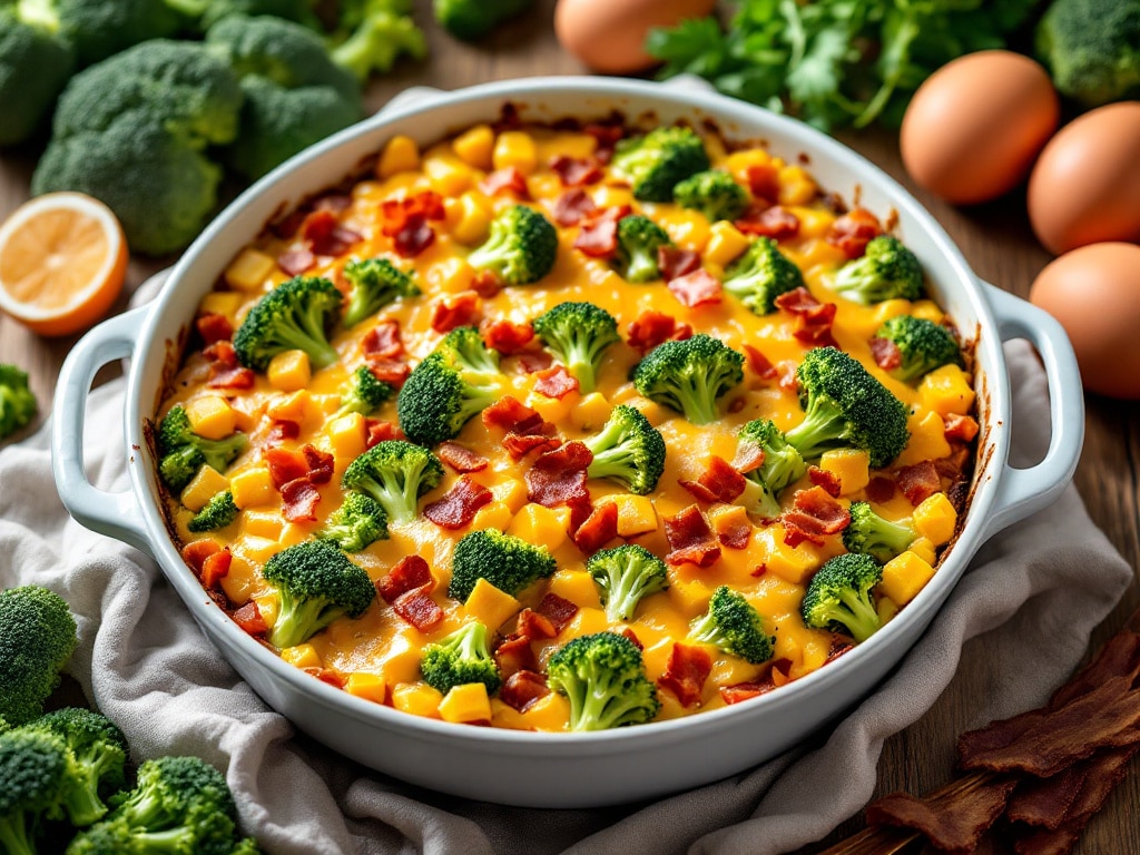 bacon and broccoli breakfast bake