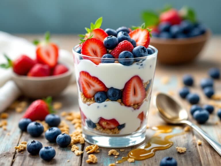 greek yogurt parfait with berries