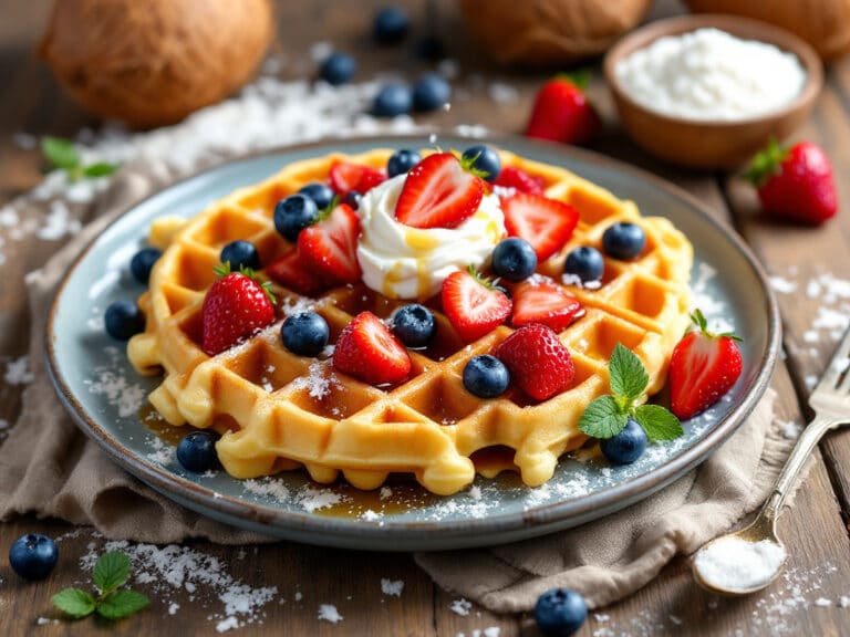 low carb coconut flour waffles