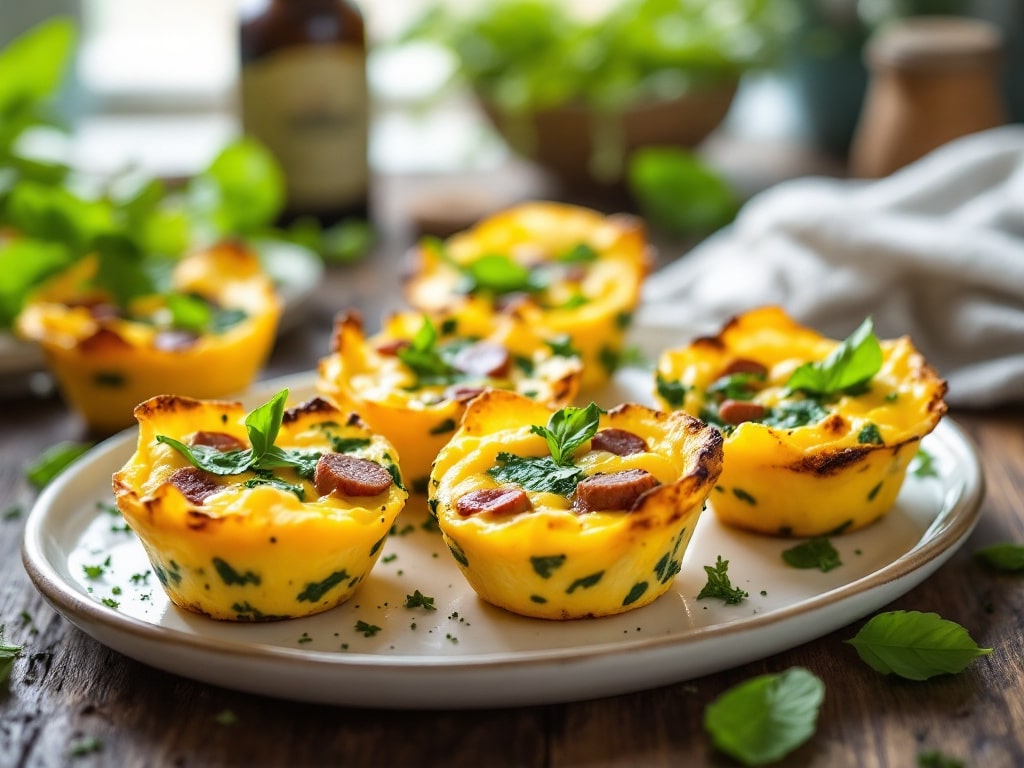 sausage and spinach egg cups