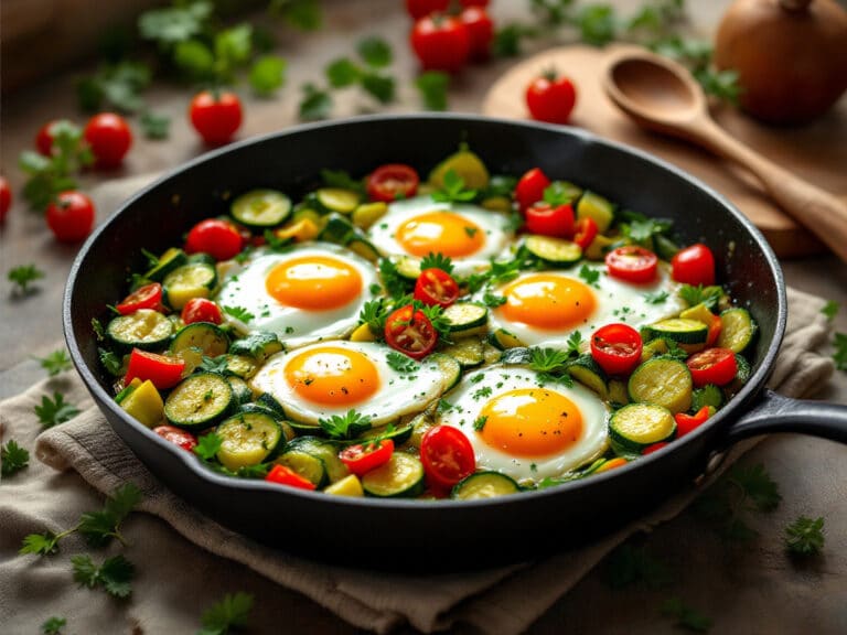 zucchini and egg breakfast skillet