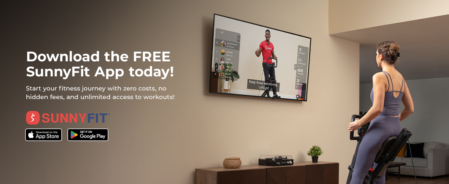 Sunny Health & Fitness Smart Row-N-Ride Glute & Leg Trainer