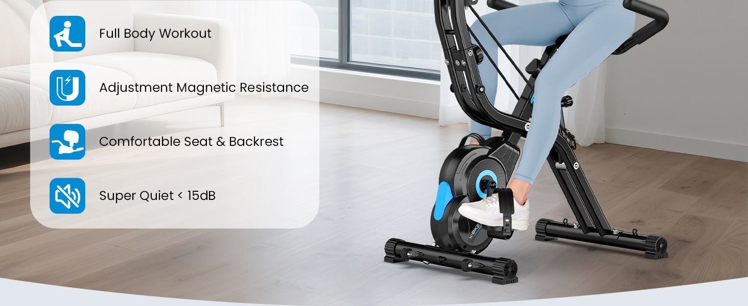 Birdfeel Foldable Multifunctional Stationary Exercise Bike
