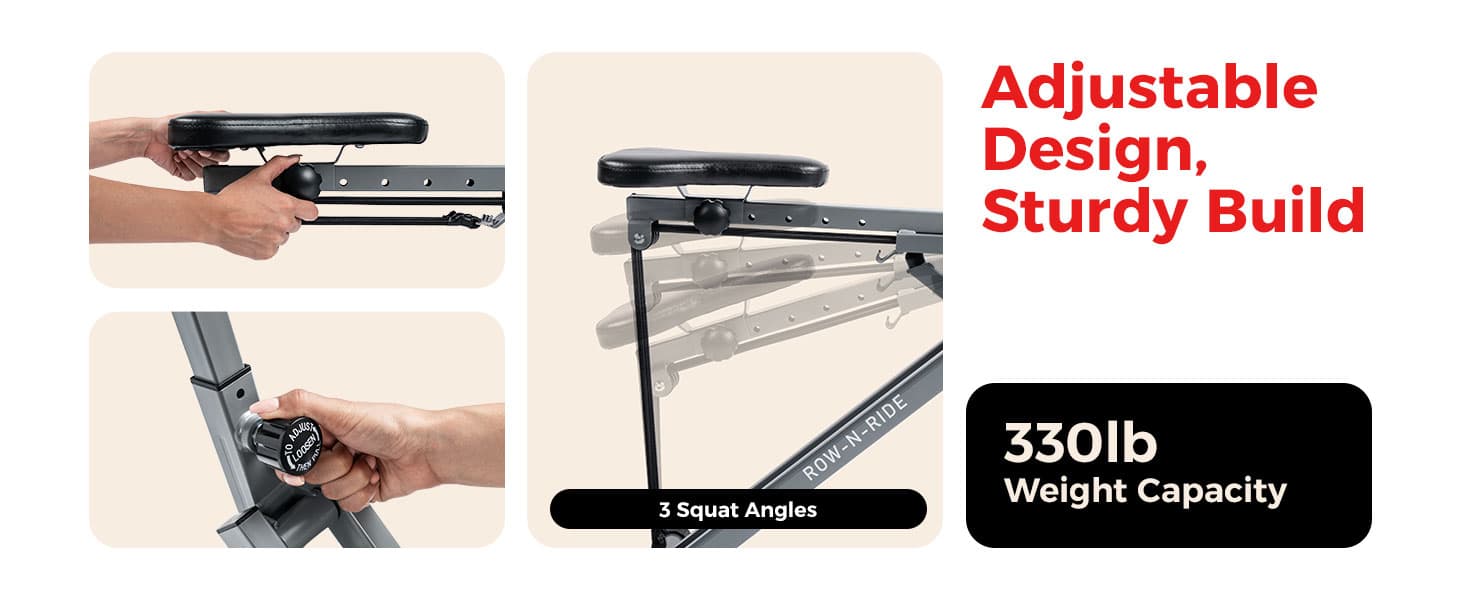 Sunny Health & Fitness Smart Row-N-Ride Glute & Leg Trainer