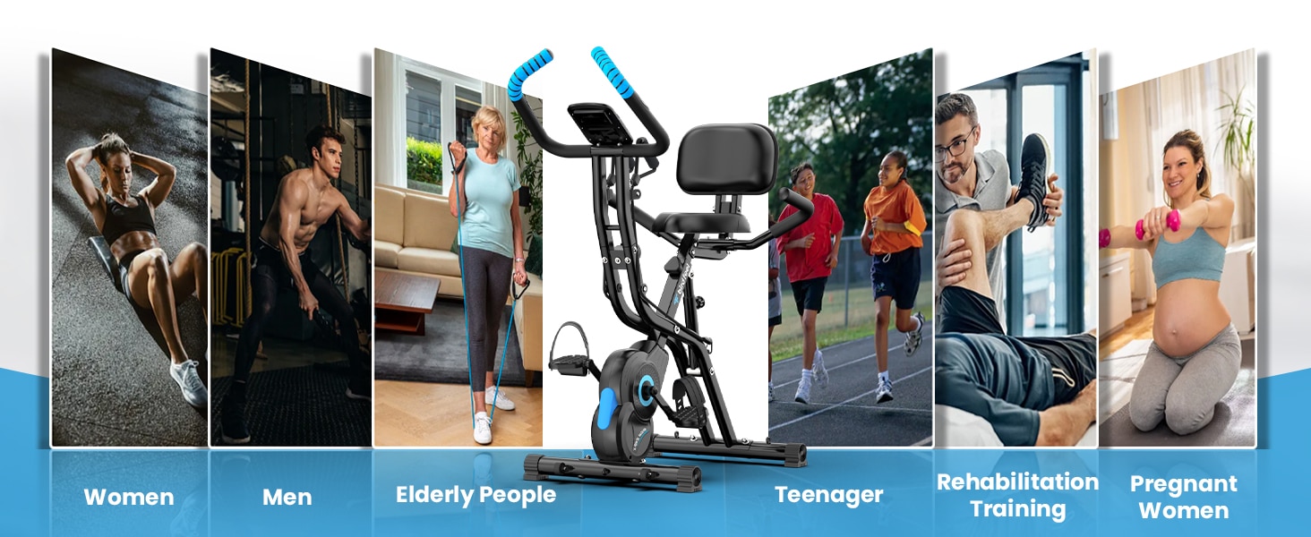 Birdfeel Foldable Multifunctional Stationary Exercise Bike