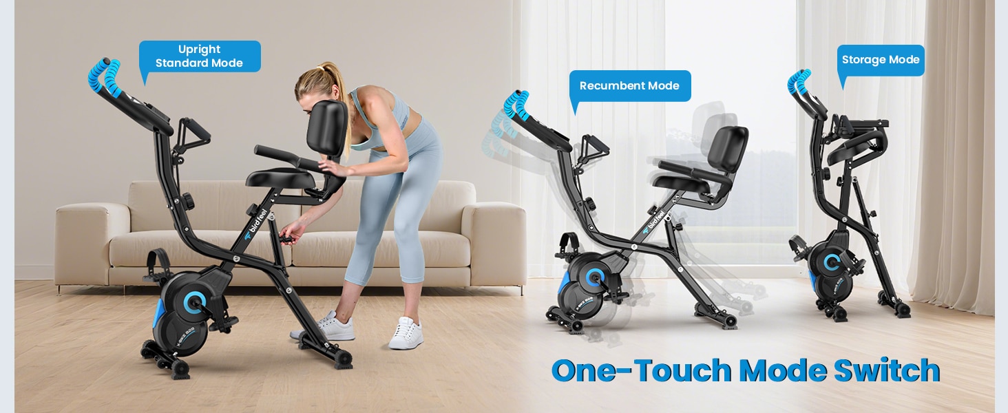 Birdfeel Foldable Multifunctional Stationary Exercise Bike