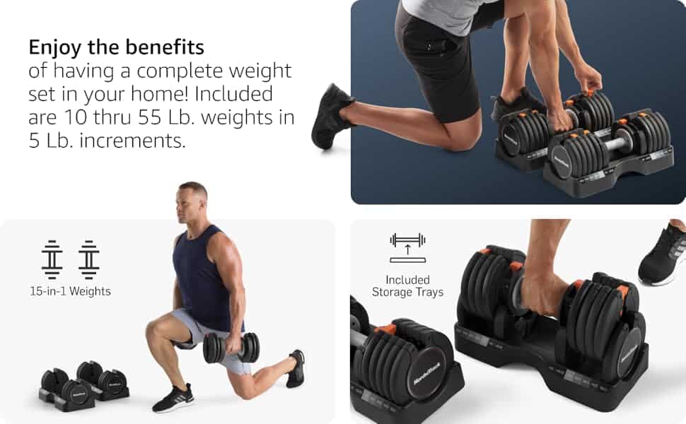 NordicTrack Select-A-Weight 55 lb Adjustable Dumbbell Pair