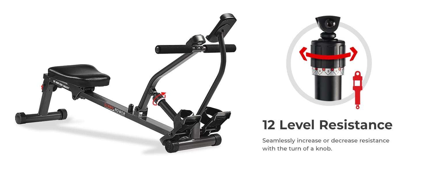 Sunny Health & Fitness Smart Compact Rowing Machine