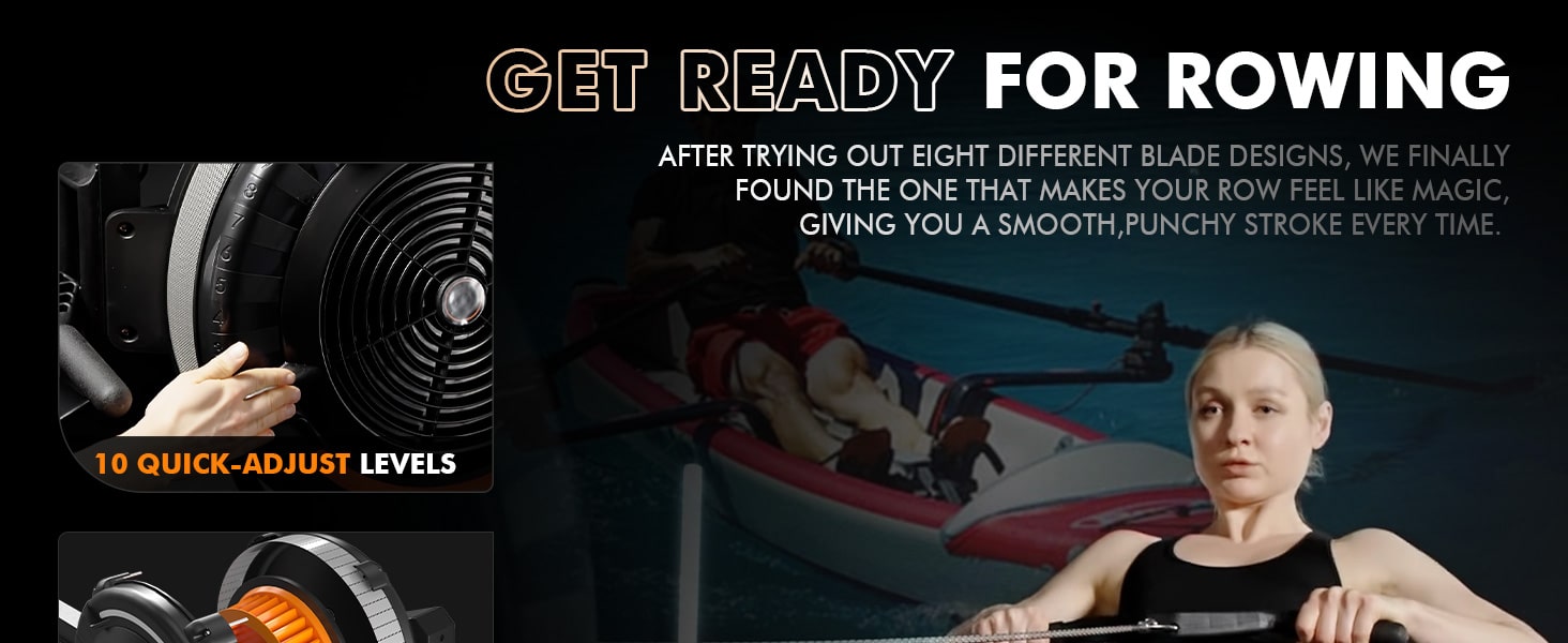 GMWD Air Rowing Machine – Lava Flow Series