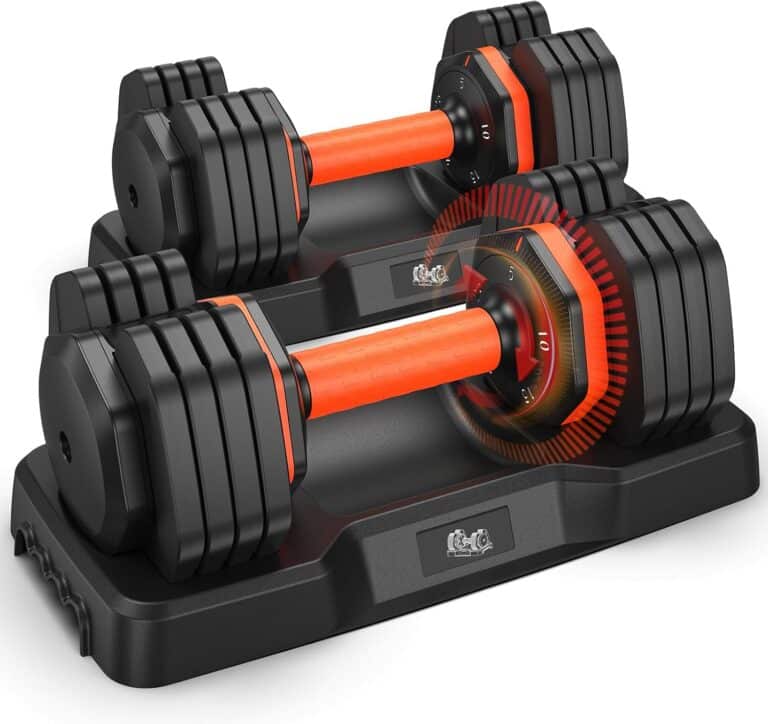 LifeOG Adjustable Dumbbells Set 25LBS Pair (Total 50LBS)