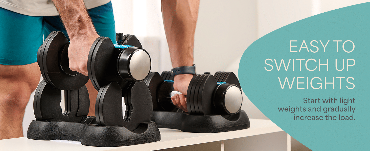 Lifepro Adjustable Dumbbells Set (25lb Pair)