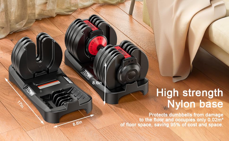 TYZDMY Adjustable Dumbbells Set (52.5 lbs Each, Pair Total 105 lbs)
