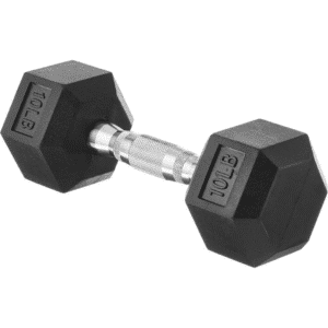 10 Pound Rubber Encased Hex Dumbbell