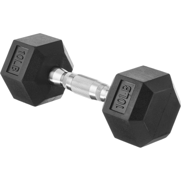 10 Pound Rubber Encased Hex Dumbbell