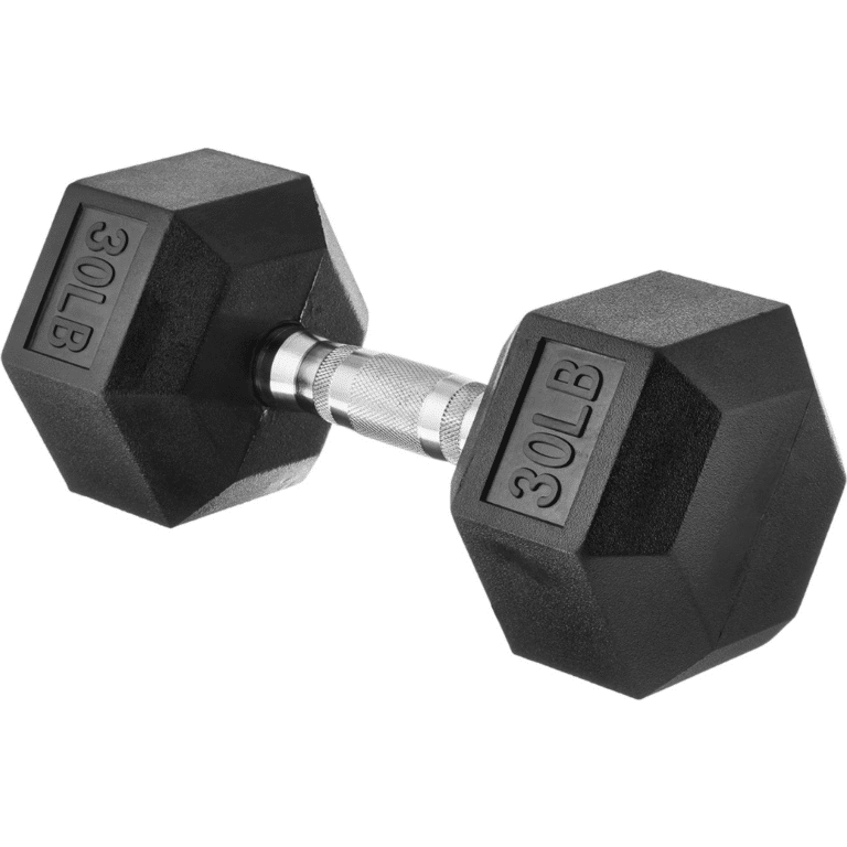 30 Pound Rubber Encased Hex Dumbbell