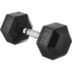 35 Pound Rubber Encased Hex Dumbbell