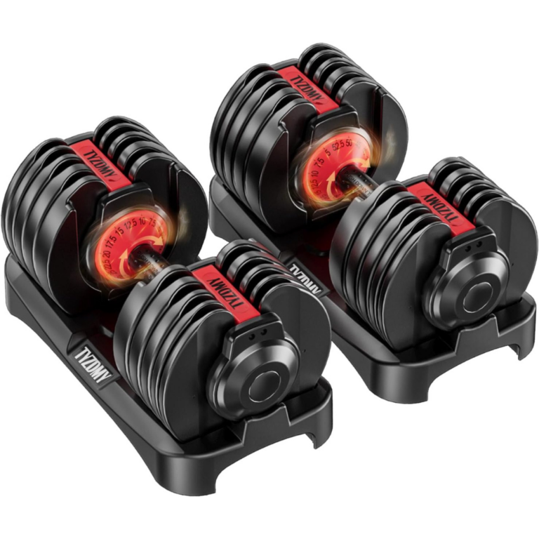 TYZDMY Adjustable Dumbbells Set (52.5 lbs Each, Pair Total 105 lbs)