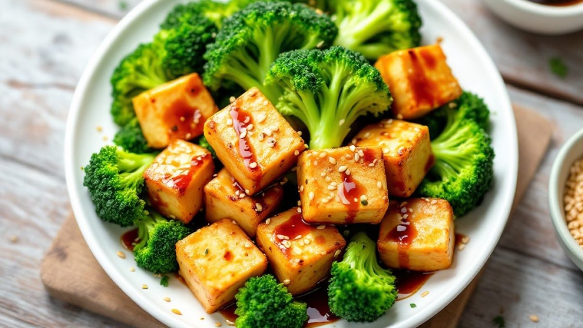 sesame tofu & broccoli